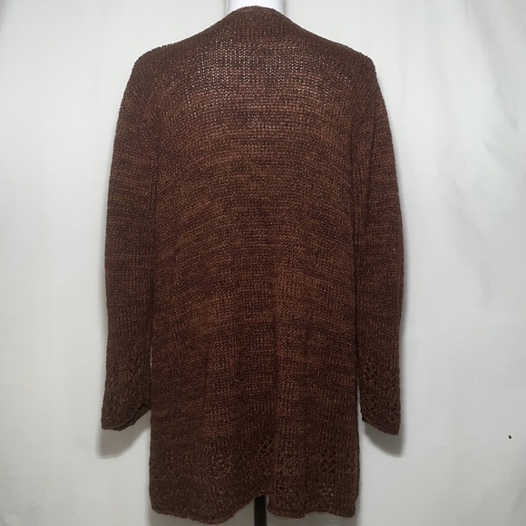 Suzen Wool Pullover Sweater with Natural Horn Button Closure Keyhole Neckline XL - Picture 4 of 8